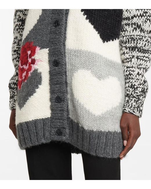 Joseph Gray Embroidered Pattern Sweater