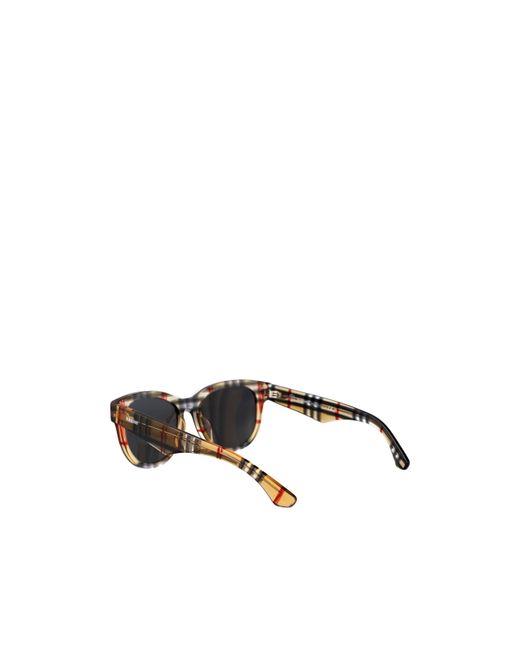 Burberry Black Eyewear Round Frame Sunglasses