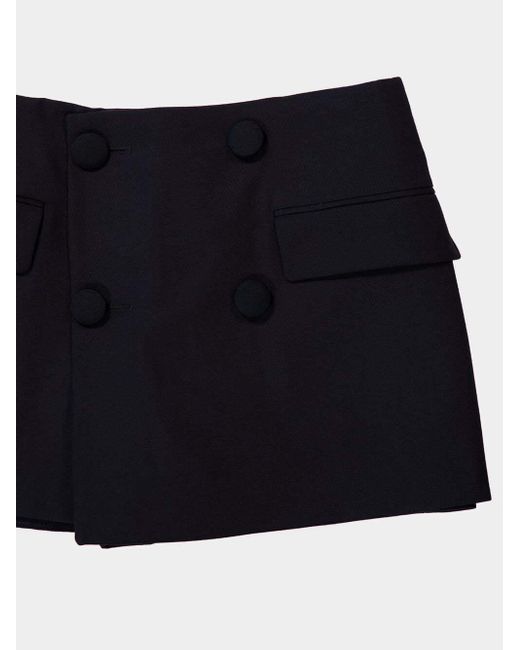 Balmain Black Gabardine Shorts