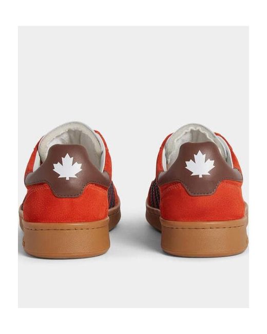 DSquared² Red Boxer Low-Top Sneakers for men