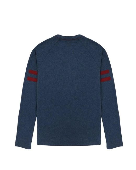 Armani Jeans Blue T-Shirt With Round Neck And Long Sleeves for men