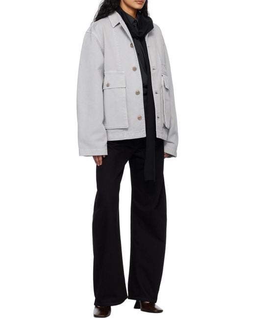 Lemaire Blue Long Sleeved Buttoned Jacket