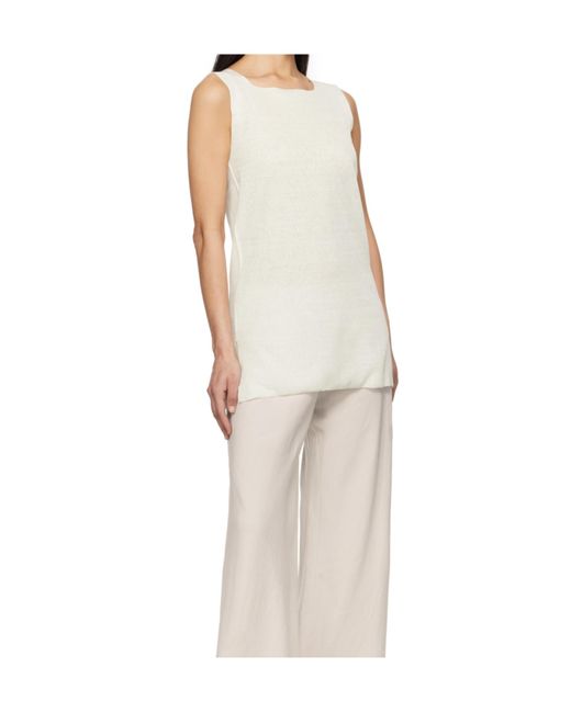 Tシャツ・カットソー [The Row] Jaylen Top in Linen and Cotton Jaylen linen and cotton-blend top in white - The Row | Mytheresa