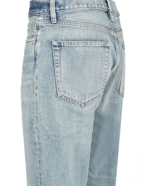 Fear Of God Blue Sraight-Leg Frayed-Edge Jeans for men