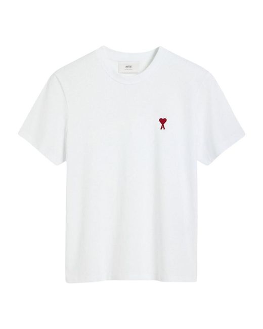 AMI White Short-Sleeved T-Shirt