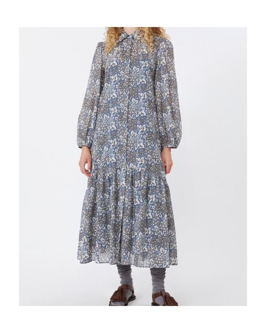 Weekend by Maxmara Gray Printed Belted Shirt Dress