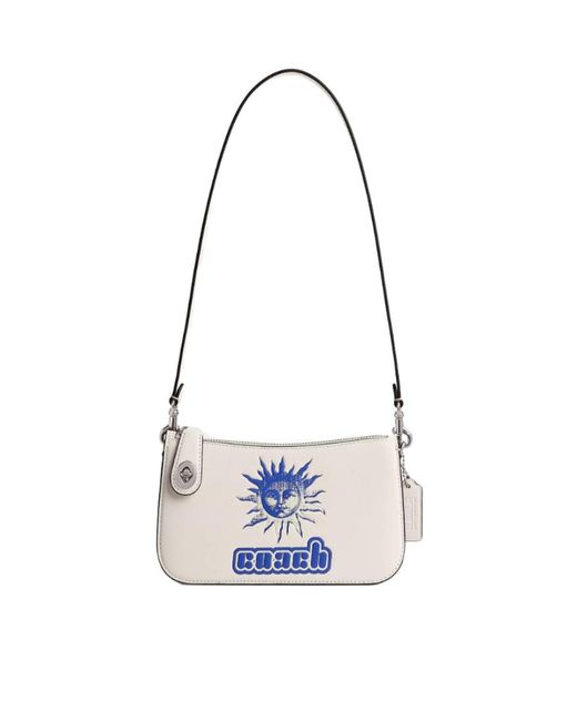COACH White Lil Nas X Drop Penn Pattern Shoulder Bag