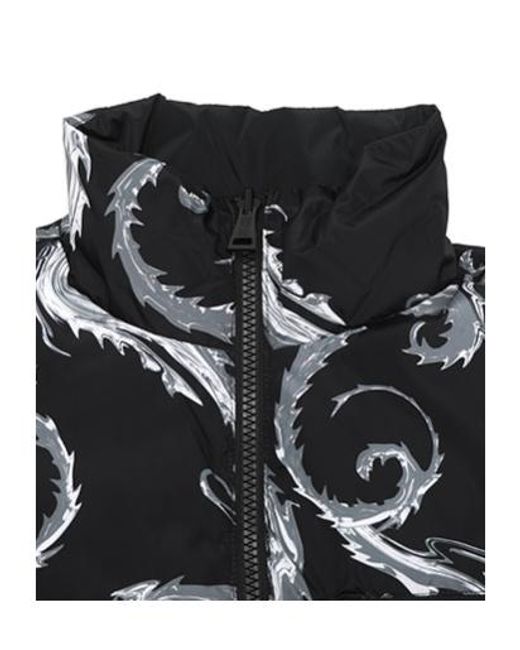 Versace Jeans Black Quilted Reversible Waistcoat for men
