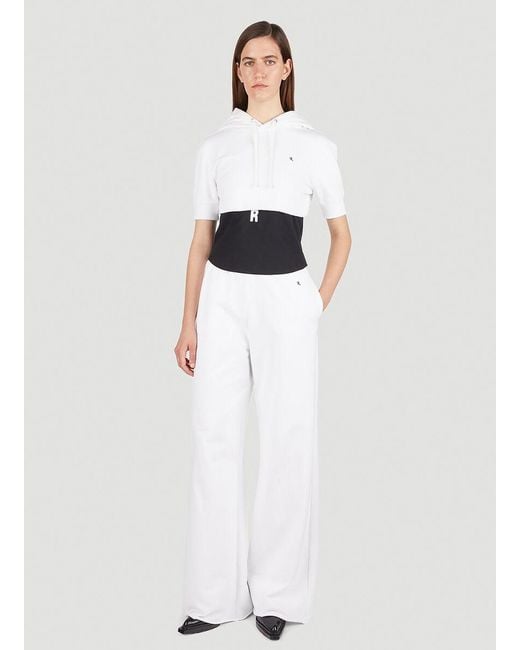 Raf Simons White Wide-Leg Track Pants