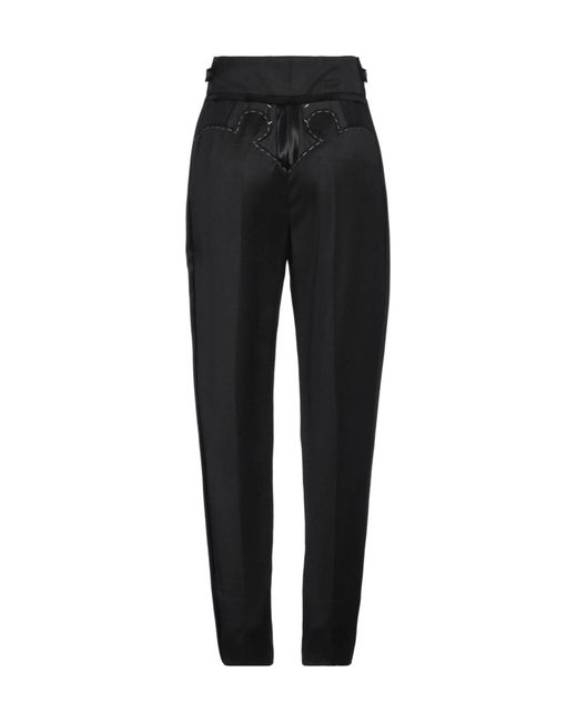 Maison Margiela Black Wool Tapered Pants