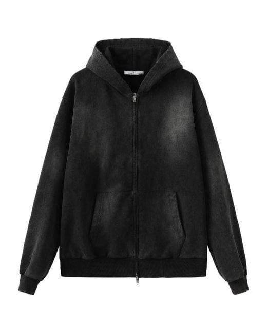 Marissa Chiara Black Long-Sleeved Zip-Up Sweatshirt