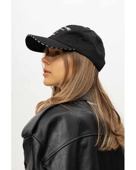 Vetements Black Logo-Print Cotton Cap