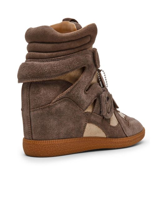 Steve Madden Brown Velcro Wedge Hightop Shoe