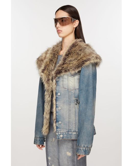 Acne Blue Sailor-Collar Denim Jacket