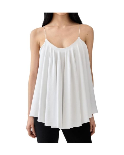 Jacquemus White The Voile Flared Tank Top