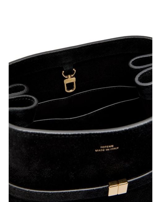 Totême Black Suede Bucket Bag