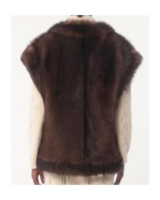 Valentino Brown Shearling Waistcoat