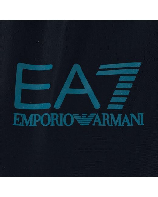 EA7 Blue Logo Zipper Casual Jacket