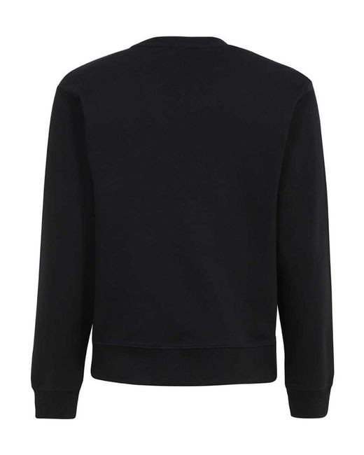 Dries Van Noten Black Round-Collar Long-Sleeve Hoodie for men