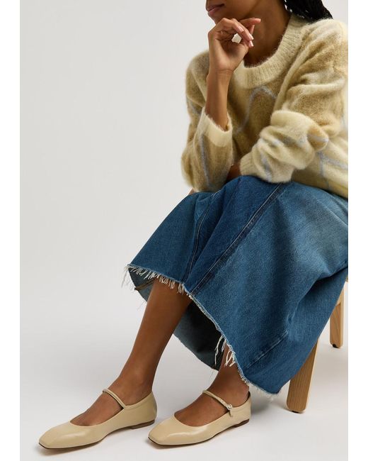 Aeyde Natural Uma Leather Ballet Flats