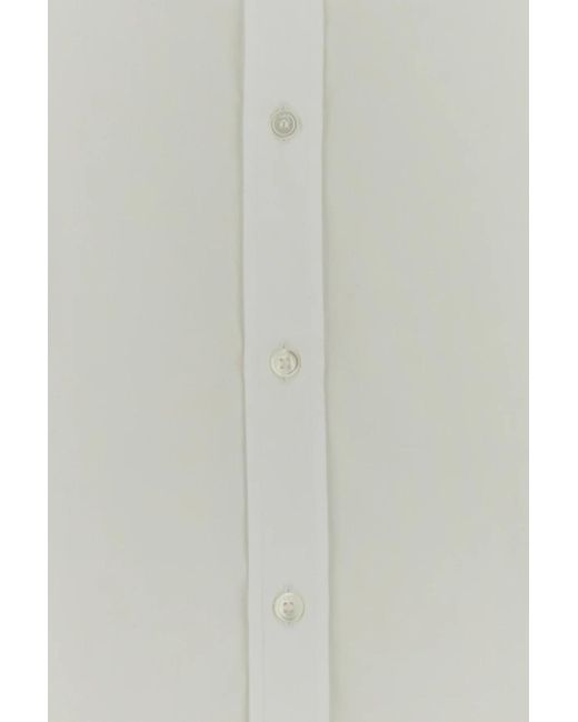 A.P.C. White Long Sleeve Buttoned Shirt