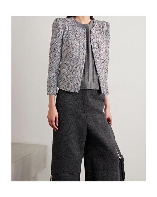 Veronica Beard Gray Single-Breasted Jacket