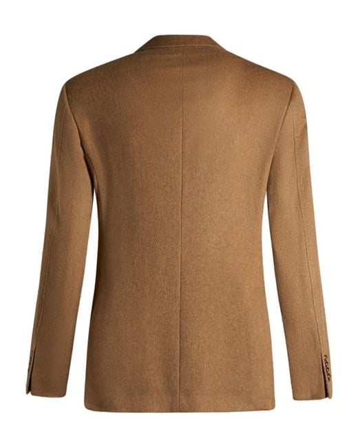Etro Brown Cashmere Blazer for men