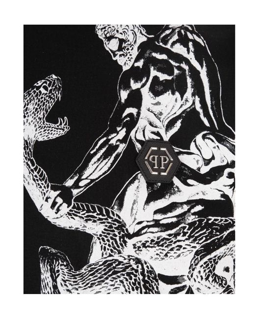 Philipp Plein Black 'Tattoo' Round-Neck T-Shirt for men