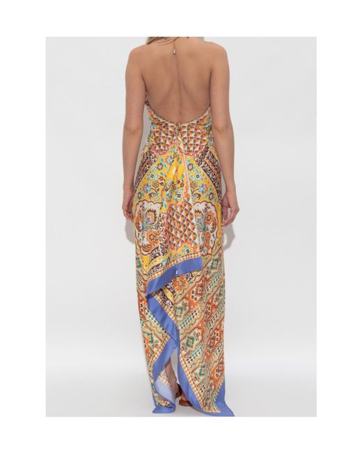 Etro Multicolor Pattern-Printed Open Back Dress