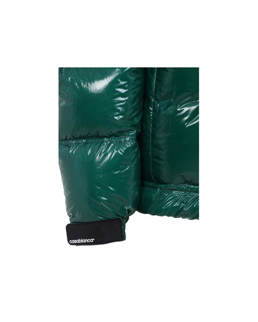Casablanca Green Logo Hood Down Jacket for men