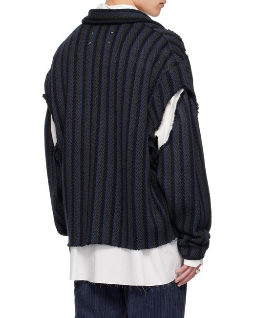 Maison Margiela Black Paisley Poplin Shirt for men