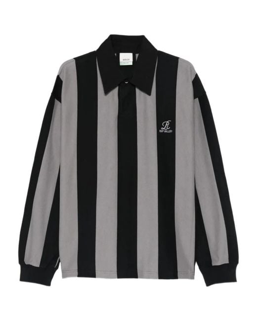 Agolde Black Long-Sleeved Polo Shirt for men