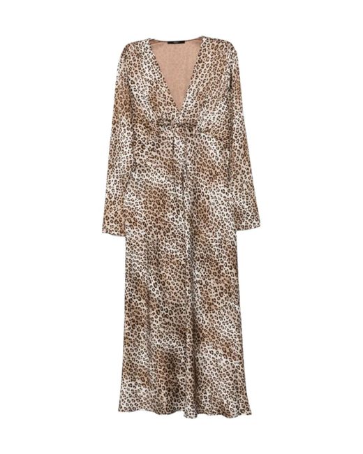 Seventy Natural Leopard-Print V-Neck Dress