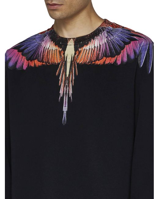 Marcelo Burlon Blue County Of Milan Icon Wings Crewneck Sweatshirt for men