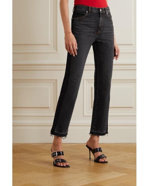 McQueen Black Flared Denim Jeans