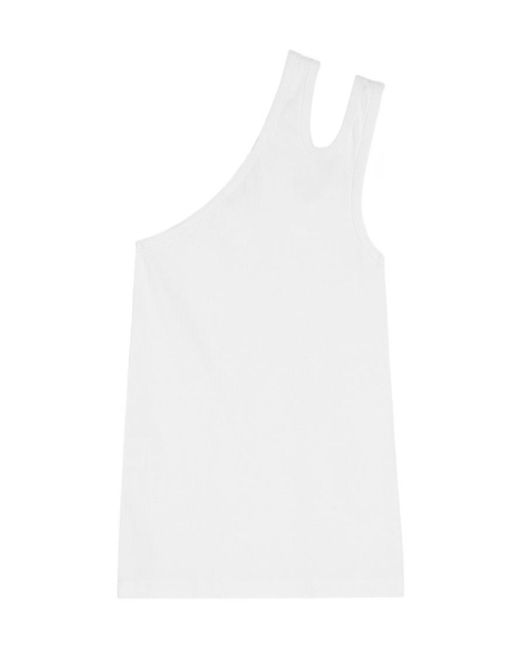 REMAIN Birger White Jersey One-Shoulder Top Bright
