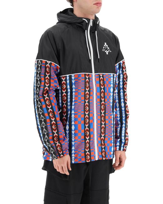 Marcelo Burlon Red County Of Milan X Kappa Geometric Patterned Zipped Jacket for men