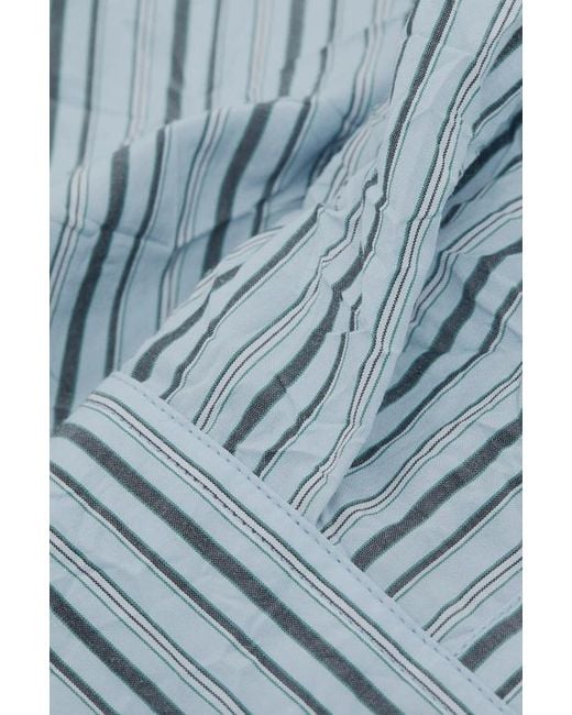 Loewe Blue Relaxed Stripe Logo Shirt