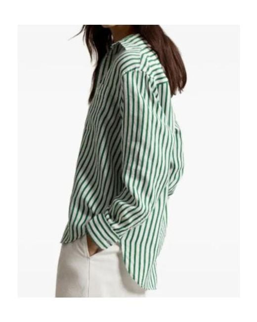 Polo Ralph Lauren Green Striped Pocket Light Shirt