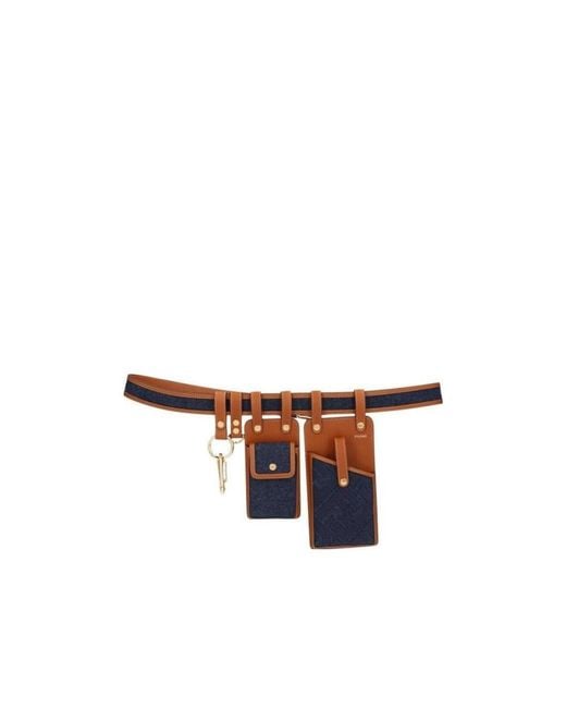 Fendi White Multi-Accessory Ff Motif Belt