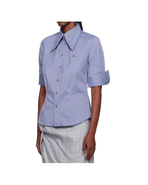 Vivienne Westwood Blue Short Sleeve Violin Shirt