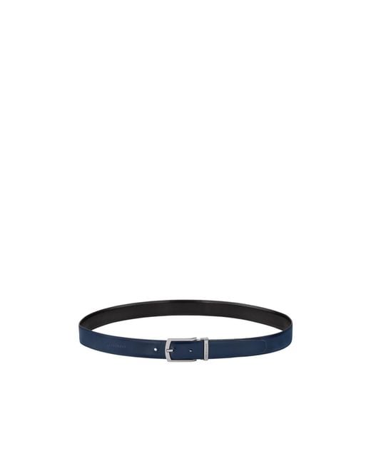 Longchamp White Delta Double-Sided Belt for men