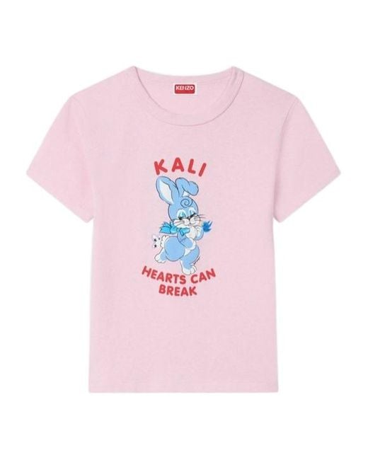 KENZO Pink Bunny Graphic T-Shirt