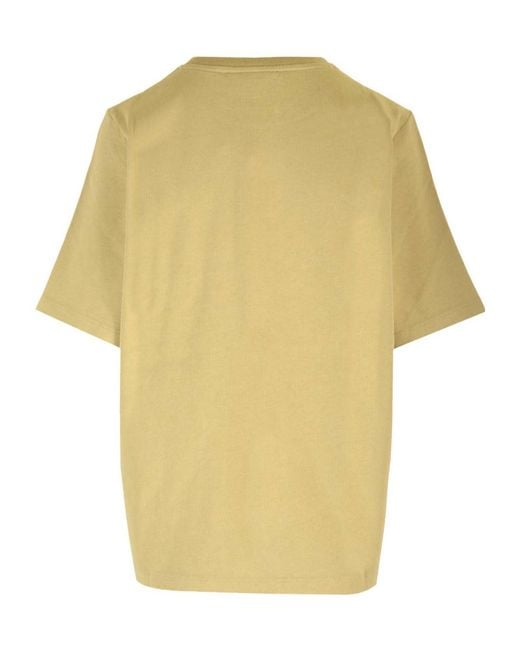 Maison Kitsuné Yellow Maison Kitsuné Bold Fox Crewneck T-Shirt