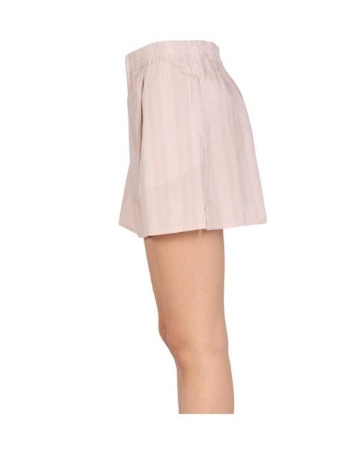 Off-White c/o Virgil Abloh Pink Striped High Waist Shorts