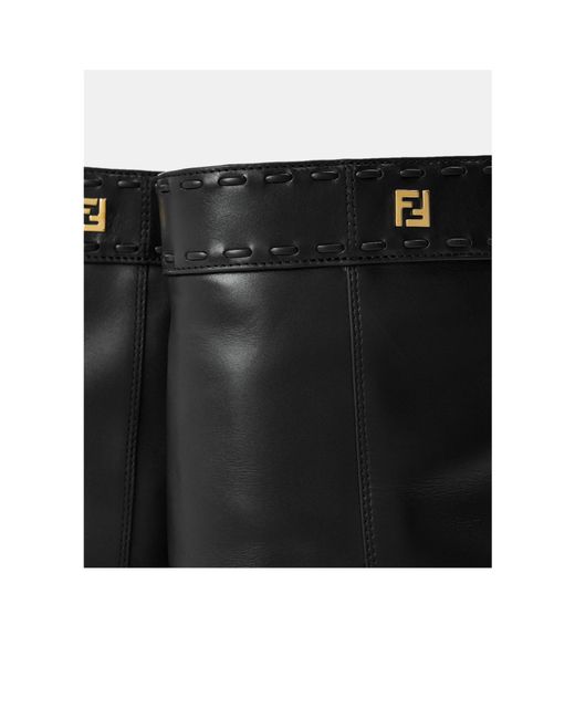 Fendi Black Minimalist Design Ankle Boots