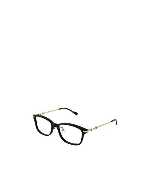 Gucci White Eyewear Rectangle Frame Glasses