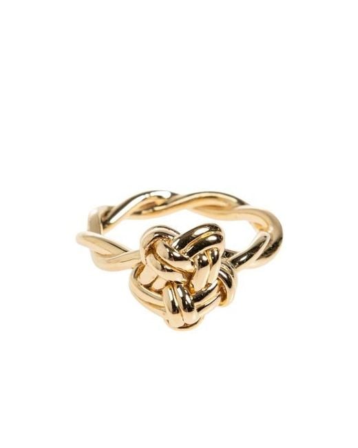 Bottega Veneta Metallic Knot-Motif Ring