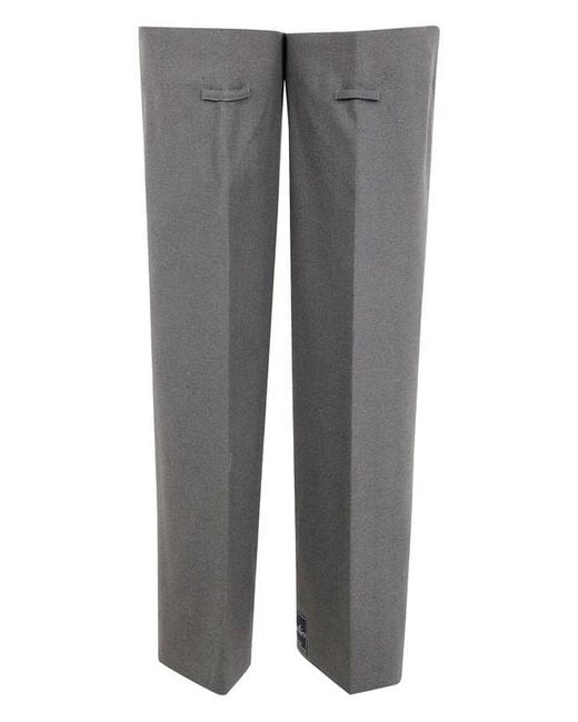 Jean Paul Gaultier Gray Floating Legs Tailored Leg Warmers