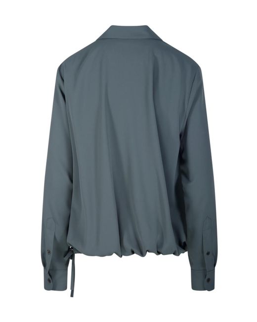 Dries Van Noten Blue Long-Sleeved Shirt